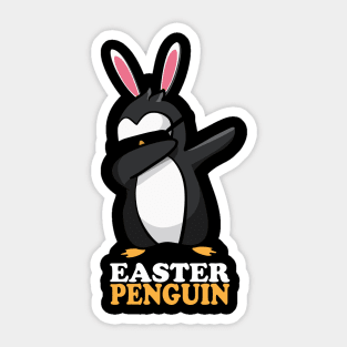 EASTER BUNNY DABBING - EASTER PENGUIN Sticker